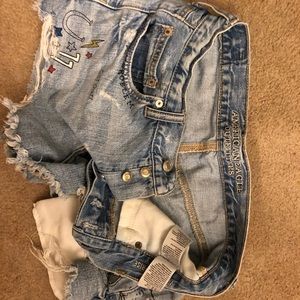 American eagle hi rise shorts